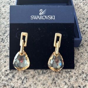 Swarovski Gold-Tone Crystal Earrings